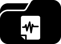 Music Folder With Musical Wave Icon Craft Design Svg File, Free Vectors File